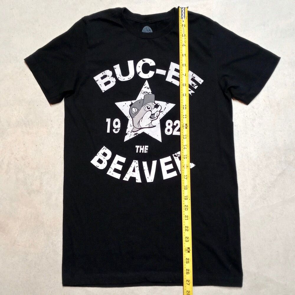 Buc-ee's the Beaver T-Shirt Adult Size Small Black Graphic Short Sleeve Tee - Picture 5 of 6